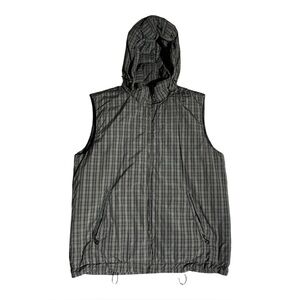 Authier Hooded Puffer Ski Vest Tartan